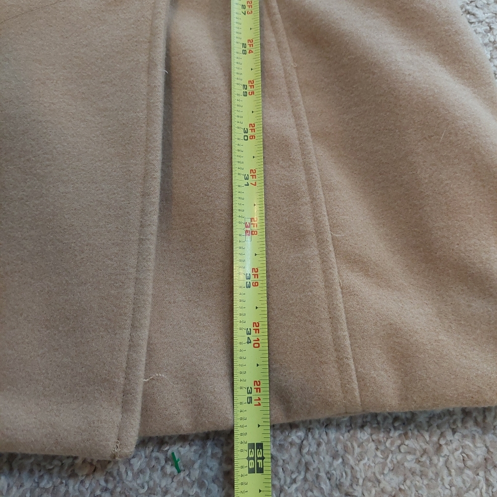 Skies Are Blue Double Breasted Wool Blend Classic Tan Trench Coat Size Small NWT - Picture 6 of 7